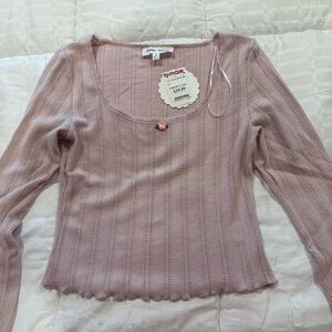 Dusty Rose Pointelle Pajama Set